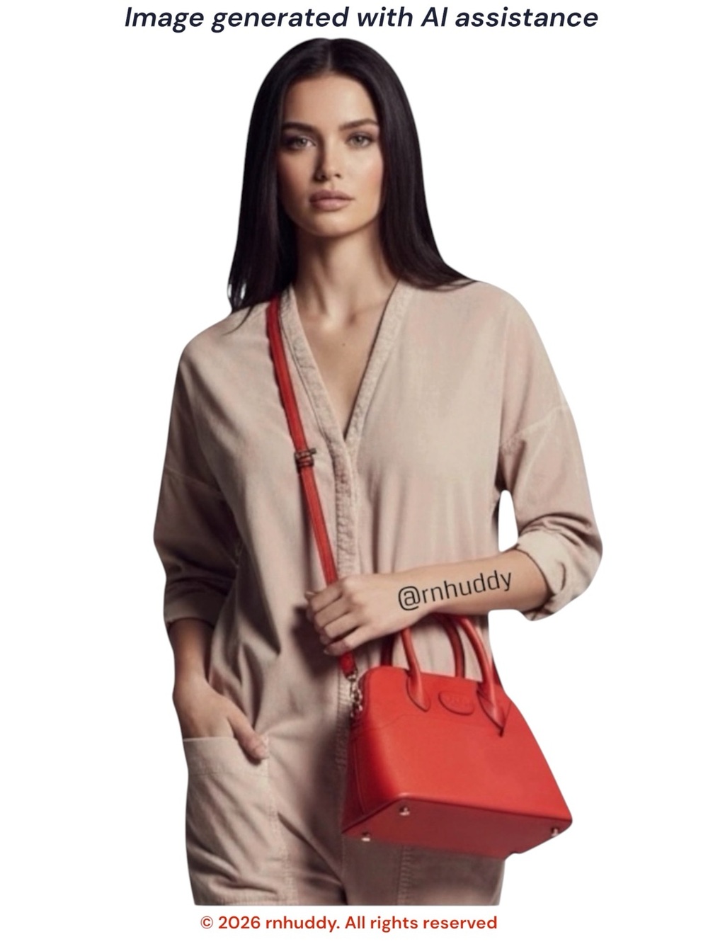 M.I.L.A. red Aubrey dome handbag crossbody leather bag
